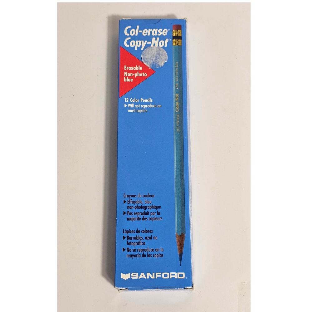 Vintage 90s Sanford Col-Erase Copy-Not Pencils | Non-Photo Blue | 12 | NOS